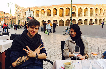 Александр Лещенко и Лина Верес отметили кожаную свадьбу в Вероне!